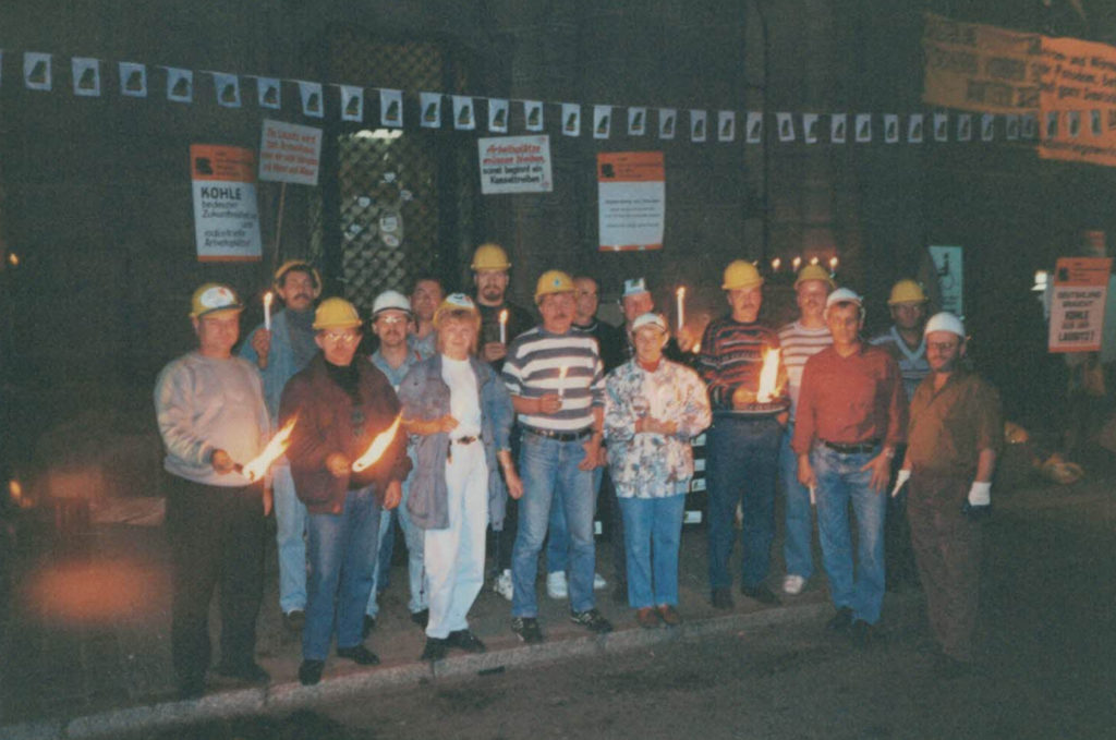 Mahnwache der IG BE am 5. Oktober 1993 in Potsdam (Foto: Erich Schutt)