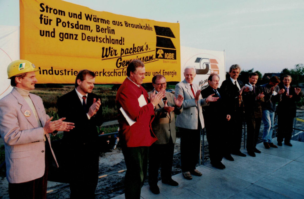 Ulrich Freese bei der Demonstration der IG BE am 5. Oktober 1993 in Senftenberg (Foto: Erich Schutt)