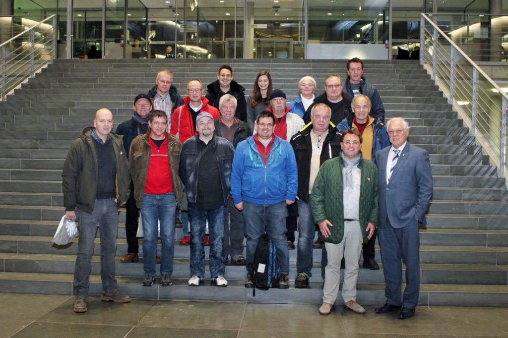 Besuchergruppe des IG BCE-Bildungszentrums Kagel zu Besuch bei Uli Freese in Berlin