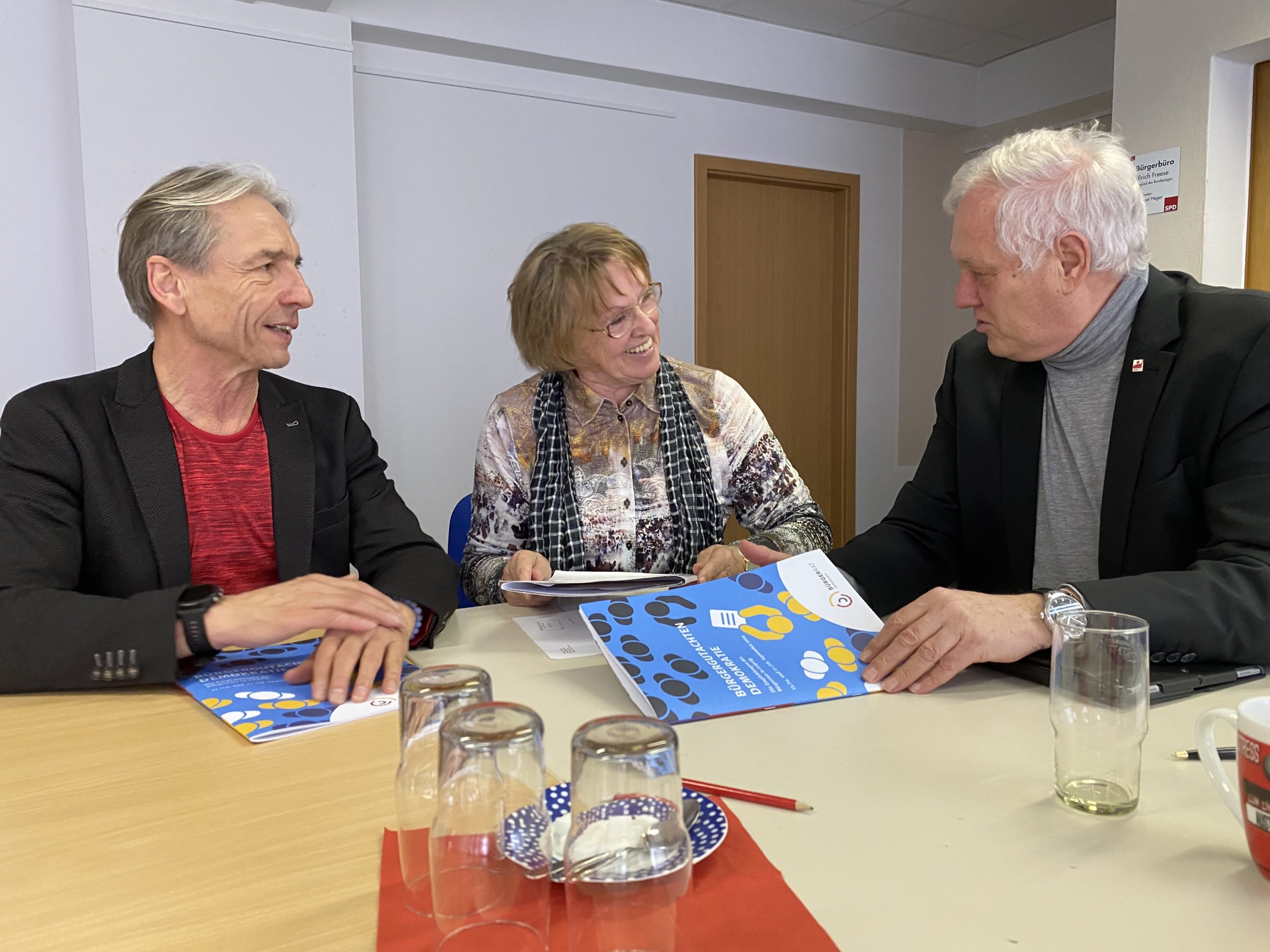 20200217 Bürgergrespräch Frau Glomb mit Uli Freese und Reinhard Drogla Bürgerrat 2